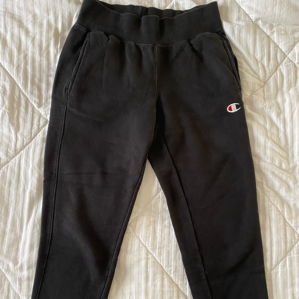 Champion Black Reverse Weave Sweatpants